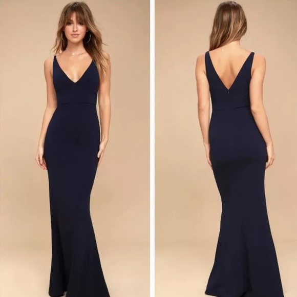 Lulus Dresses & Skirts - Lulus Melora Navy Blue Sleeveless Maxi Dress